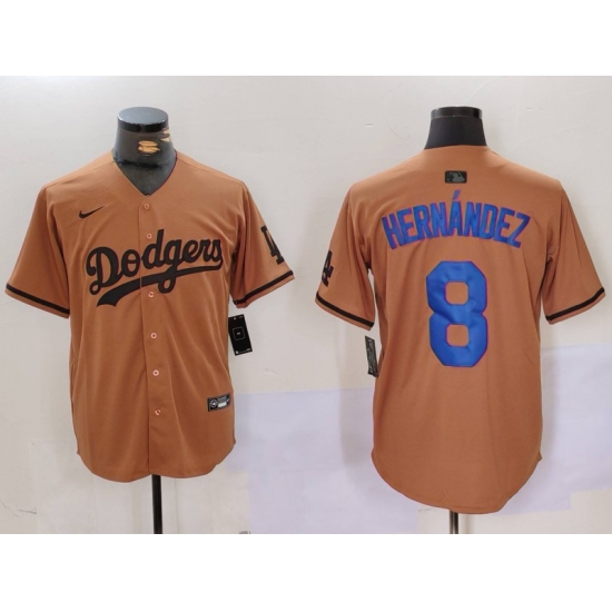 Men Los Angeles Dodgers 8 Kike Hernandez Brown Cool Base Stitched Baseball Jersey 7 Men Los Angeles Dodgers 8 Kike Hernandez Brown Cool Base Stitched Baseball Jersey 7