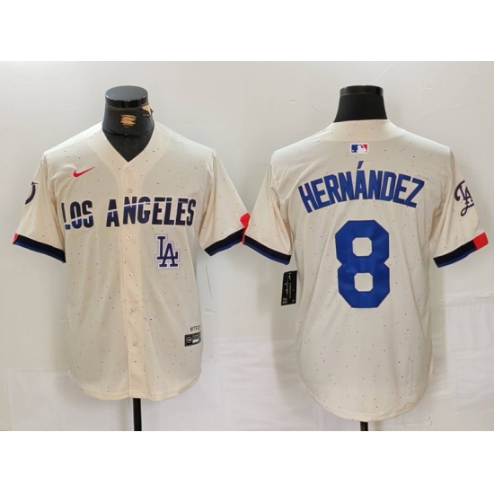 Men Los Angeles Dodgers 8 Kike Hernandez Cream Stitched Baseball Jersey 1 Men Los Angeles Dodgers 8 Kike Hernandez Cream Stitched Baseball Jersey 1