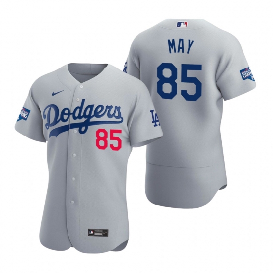 Men Los Angeles Dodgers 85 Dustin May Gray 2020 World Series Champions Flex Base Jersey Men Los Angeles Dodgers 85 Dustin May Gray 2020 World Series Champions Flex Base Jersey