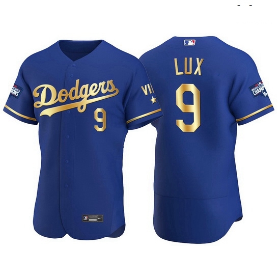 Men Los Angeles Dodgers 9 Gavin Lux Men Nike Authentic 2021 Gold Program World Series Champions MLB Jersey Royal Men Los Angeles Dodgers 9 Gavin Lux Men Nike Authentic 2021 Gold Program World Series Champions MLB Jersey Royal