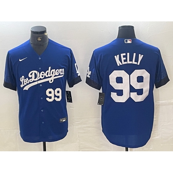 Men Los Angeles Dodgers 99 Joe Kelly Blue City Connect Cool Base Stitched Baseball Jersey 3 Men Los Angeles Dodgers 99 Joe Kelly Blue City Connect Cool Base Stitched Baseball Jersey 3