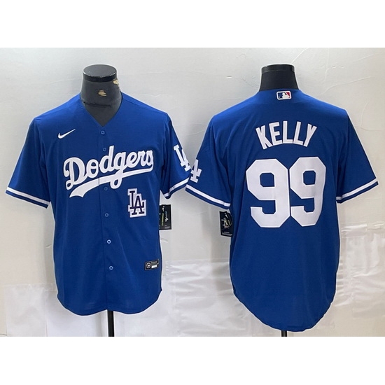 Men Los Angeles Dodgers 99 Joe Kelly Blue City Connect Cool Base Stitched Baseball Jersey 9 Men Los Angeles Dodgers 99 Joe Kelly Blue City Connect Cool Base Stitched Baseball Jersey 9