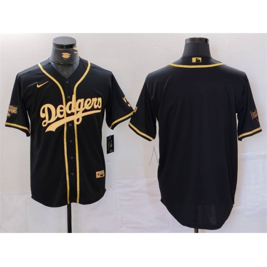 Men Los Angeles Dodgers Blank Black Gold World Series Champions Cool Base Stitched Baseball Jersey Men Los Angeles Dodgers Blank Black Gold World Series Champions Cool Base Stitched Baseball Jersey