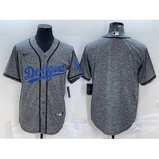 Men Los Angeles Dodgers Blank Grey Cool Base Stitched Jersey Men Los Angeles Dodgers Blank Grey Cool Base Stitched Jersey