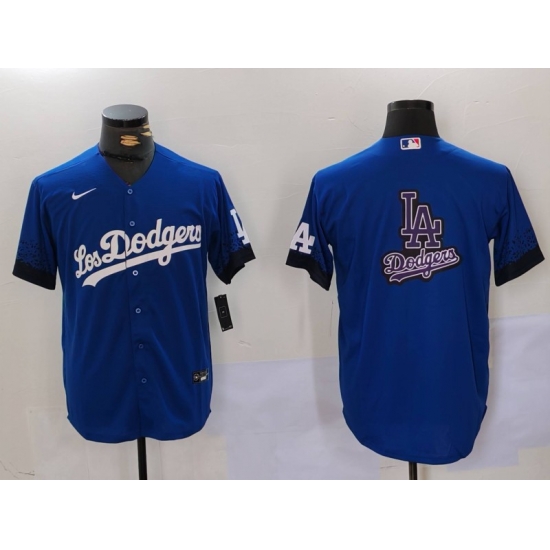 Men Los Angeles Dodgers Blue Team Big Logo City Connect Cool Base Stitched Baseball Jersey 1 Men Los Angeles Dodgers Blue Team Big Logo City Connect Cool Base Stitched Baseball Jersey 1