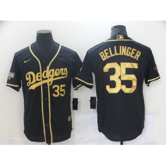 Men Los Angeles Dodgers Cody Bellinger 35 Black Gold MLB Stitched Jersey Men Los Angeles Dodgers Cody Bellinger 35 Black Gold MLB Stitched Jersey