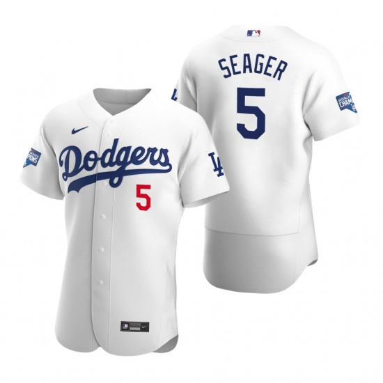Men Los Angeles Dodgers Corey Seager White 2020 World Series Champions Flex Base Jersey Men Los Angeles Dodgers Corey Seager White 2020 World Series Champions Flex Base Jersey