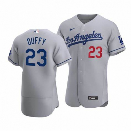 Men Los Angeles Dodgers Danny Duffy 23 Grey Flex Base Stitched MLB Jersey Men Los Angeles Dodgers Danny Duffy 23 Grey Flex Base Stitched MLB Jersey