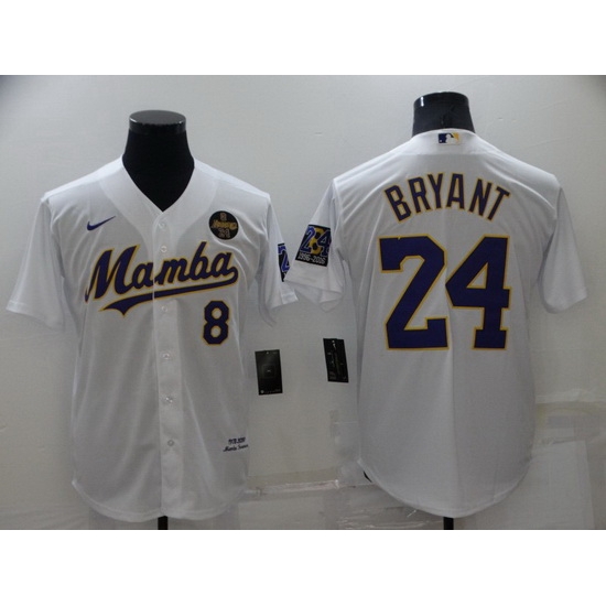 Men Los Angeles Dodgers Front 8 Back 24 Kobe Bryant Mamba White Cool Base Stitched jersey Men Los Angeles Dodgers Front 8 Back 24 Kobe Bryant Mamba White Cool Base Stitched jersey