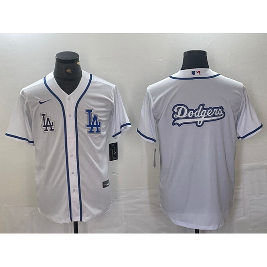 Men Los Angeles Dodgers Gig logo White Cool Base Stitched Baseball Jersey 4 Men Los Angeles Dodgers Gig logo White Cool Base Stitched Baseball Jersey 4