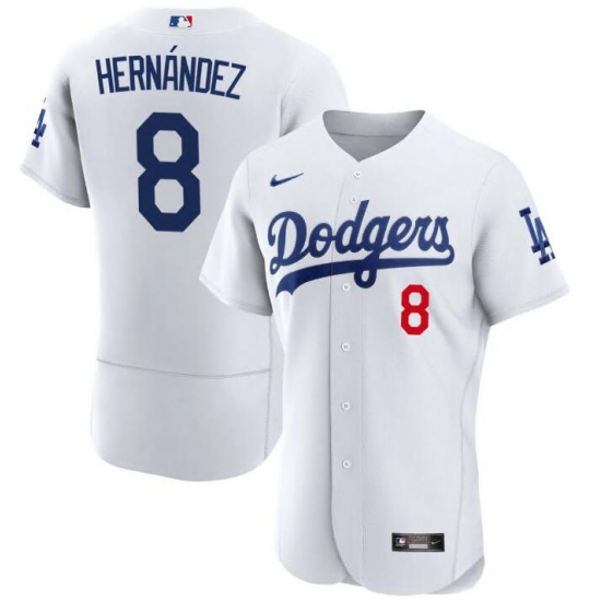 Men Los Angeles Dodgers Kike Hernandez #8 White Stitched Flex Base MLB Jersey Men Los Angeles Dodgers Kike Hernandez #8 White Stitched Flex Base MLB Jersey