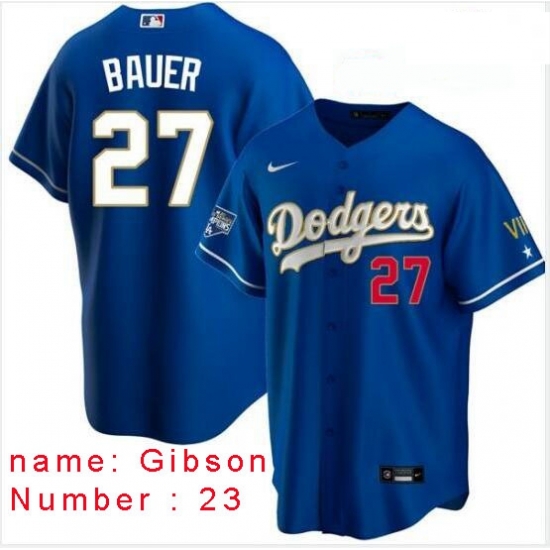 Men Los Angeles Dodgers Kirk Gibson 23 Championship Gold Trim Blue Limited All Stitched Flex Base Jersey Men Los Angeles Dodgers Kirk Gibson 23 Championship Gold Trim Blue Limited All Stitched Flex Base Jersey