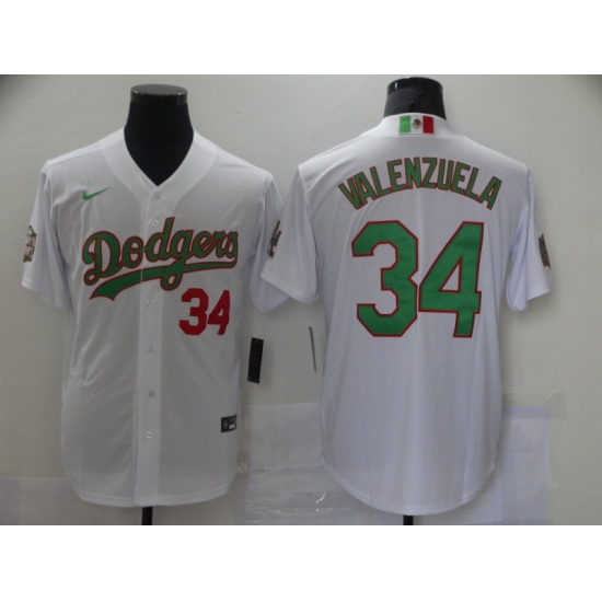 Men Los Angeles Dodgers Mexican Fernando Valenzuela 34 World Series White MLB Jersey Men Los Angeles Dodgers Mexican Fernando Valenzuela 34 World Series White MLB Jersey