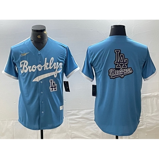 Men Los Angeles Dodgers Team Big Logo Light Blue Throwback Cool Base Stitched Baseball Jersey 6 Men Los Angeles Dodgers Team Big Logo Light Blue Throwback Cool Base Stitched Baseball Jersey 6