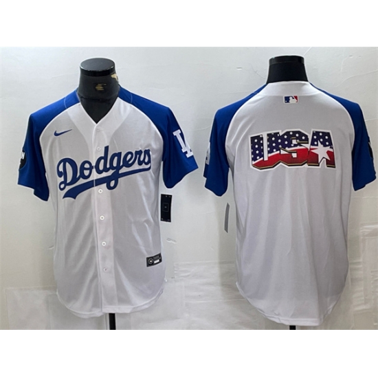 Men Los Angeles Dodgers Team Big Logo White Blue Vin Patch Cool Base Stitched Baseball Jersey 4 Men Los Angeles Dodgers Team Big Logo White Blue Vin Patch Cool Base Stitched Baseball Jersey 4