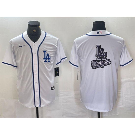 Men Los Angeles Dodgers Team Big Logo White Cool Base Stitched Baseball Jersey 3 Men Los Angeles Dodgers Team Big Logo White Cool Base Stitched Baseball Jersey 3