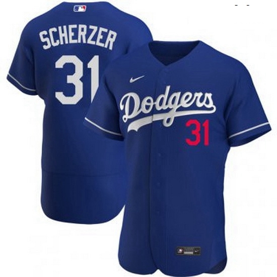 Men Men Los Angeles Dodgers 31 Max Scherzer Royal Alternate Jersey Men Men Los Angeles Dodgers 31 Max Scherzer Royal Alternate Jersey
