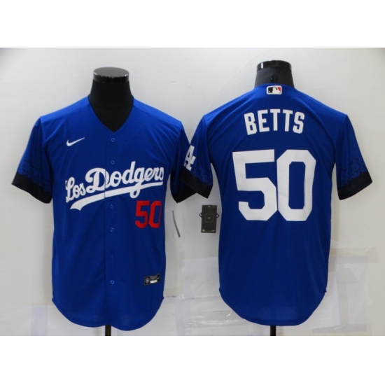 Men Nike Los Angeles Dodgers #50 Mookie Betts Blue Elite City Player Jersey Men Nike Los Angeles Dodgers #50 Mookie Betts Blue Elite City Player Jersey
