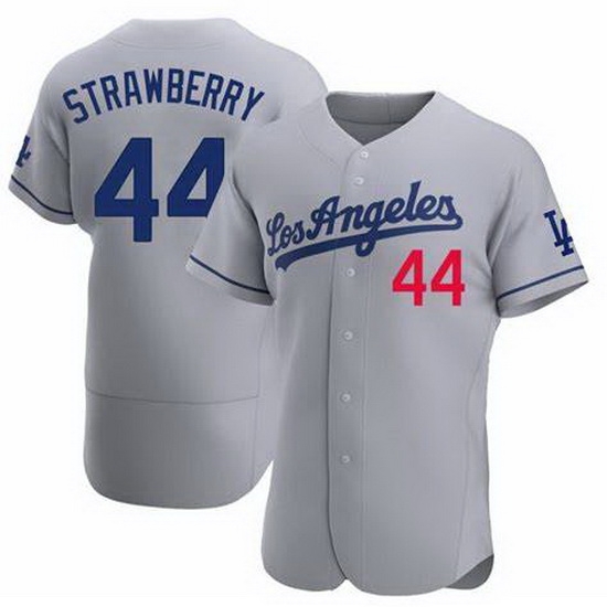 Men Nike Los Angeles Dodgers Darryl Strawberry #44 Gray Flex Base Stitched MLB Jersey Men Nike Los Angeles Dodgers Darryl Strawberry #44 Gray Flex Base Stitched MLB Jersey