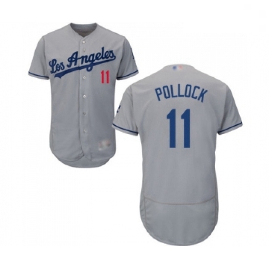 Mens Los Angeles Dodgers 11 A J Pollock Grey Road Flex Base Authentic Collection Baseball Jersey Mens Los Angeles Dodgers 11 A J Pollock Grey Road Flex Base Authentic Collection Baseball Jersey