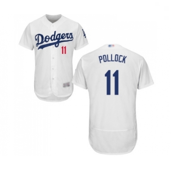 Mens Los Angeles Dodgers 11 A J Pollock White Home Flex Base Authentic Collection Baseball Jersey Mens Los Angeles Dodgers 11 A J Pollock White Home Flex Base Authentic Collection Baseball Jersey