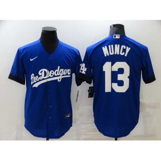 Men's Los Angeles Dodgers #13 Max Muncy Blue Game City Player Jersey Men's Los Angeles Dodgers #13 Max Muncy Blue Game City Player Jersey