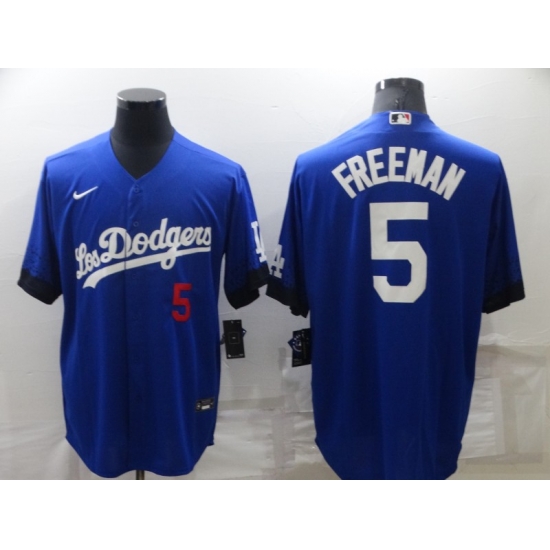 Men's Los Angeles Dodgers #5 Freddie Freeman Royal City Connect Flex Base Stitched Jersey Men's Los Angeles Dodgers #5 Freddie Freeman Royal City Connect Flex Base Stitched Jersey
