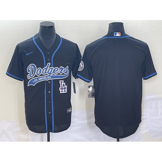 Men's Los Angeles Dodgers Black Blank With Patch Cool Base Stitched Baseball Jersey1 Men's Los Angeles Dodgers Black Blank With Patch Cool Base Stitched Baseball Jersey1