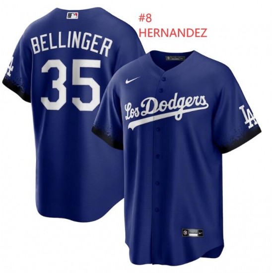 Men's Los Angeles Dodgers Enrique Hernandez #8 Nike Royal City Connect Stitched Jersey Men's Los Angeles Dodgers Enrique Hernandez #8 Nike Royal City Connect Stitched Jersey