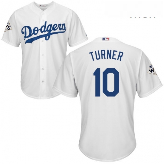 Mens Majestic Los Angeles Dodgers 10 Justin Turner Replica White Home 2017 World Series Bound Cool Base MLB Jersey Mens Majestic Los Angeles Dodgers 10 Justin Turner Replica White Home 2017 World Series Bound Cool Base MLB Jersey