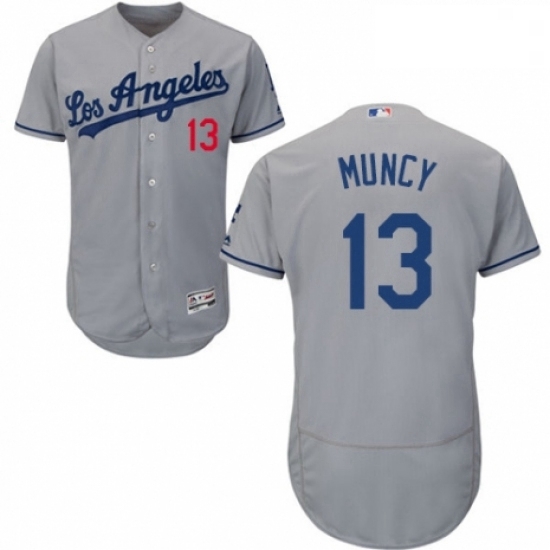 Mens Majestic Los Angeles Dodgers 13 Max Muncy Grey Road Flex Base Authentic Collection MLB Jersey Mens Majestic Los Angeles Dodgers 13 Max Muncy Grey Road Flex Base Authentic Collection MLB Jersey