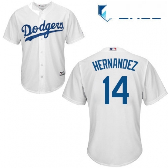 Mens Majestic Los Angeles Dodgers 14 Enrique Hernandez Replica White Home Cool Base MLB Jersey Mens Majestic Los Angeles Dodgers 14 Enrique Hernandez Replica White Home Cool Base MLB Jersey