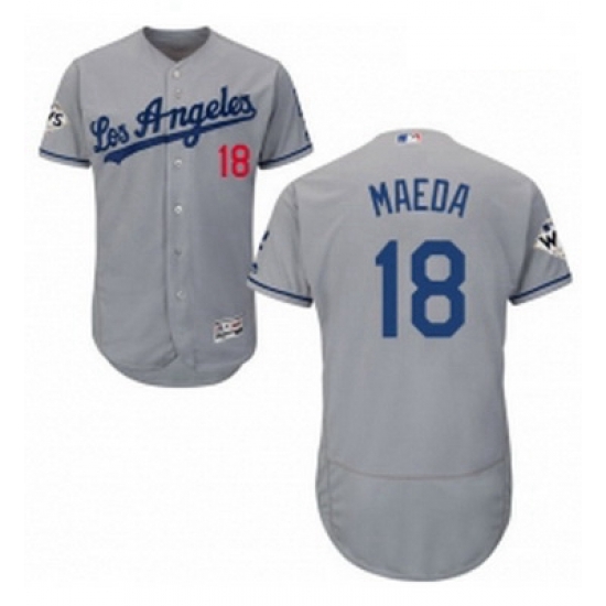 Mens Majestic Los Angeles Dodgers 18 Kenta Maeda Authentic Grey Road 2017 World Series Bound Flex Base Jersey Mens Majestic Los Angeles Dodgers 18 Kenta Maeda Authentic Grey Road 2017 World Series Bound Flex Base Jersey
