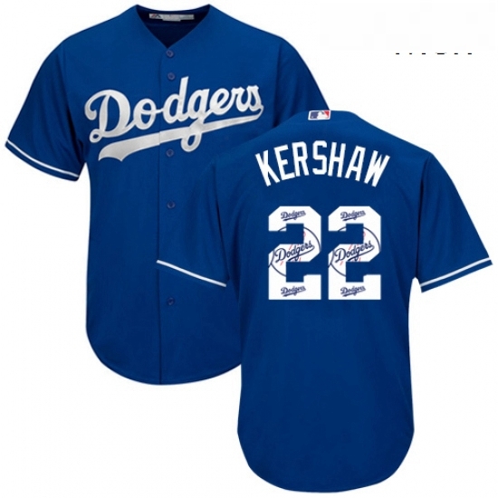 Mens Majestic Los Angeles Dodgers 22 Clayton Kershaw Authentic Royal Blue Team Logo Fashion Cool Base MLB Jersey Mens Majestic Los Angeles Dodgers 22 Clayton Kershaw Authentic Royal Blue Team Logo Fashion Cool Base MLB Jersey