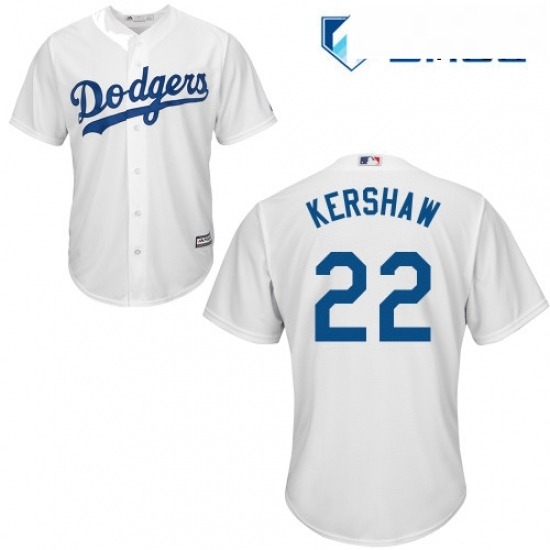 Mens Majestic Los Angeles Dodgers 22 Clayton Kershaw Replica White Home Cool Base MLB Jersey Mens Majestic Los Angeles Dodgers 22 Clayton Kershaw Replica White Home Cool Base MLB Jersey
