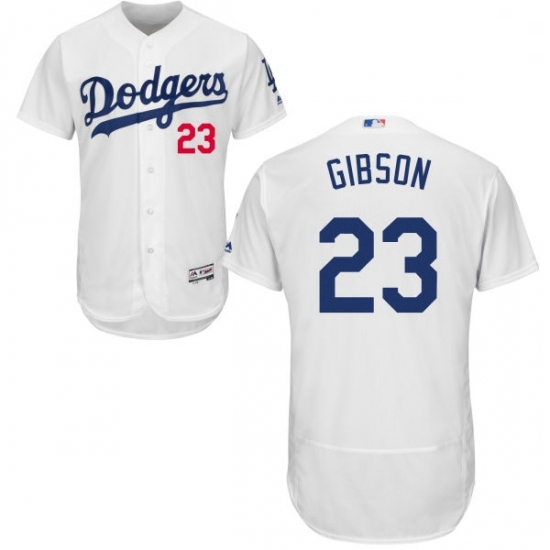 Mens Majestic Los Angeles Dodgers 23 Kirk Gibson White Home Flex Base Authentic Collection MLB Jersey Mens Majestic Los Angeles Dodgers 23 Kirk Gibson White Home Flex Base Authentic Collection MLB Jersey