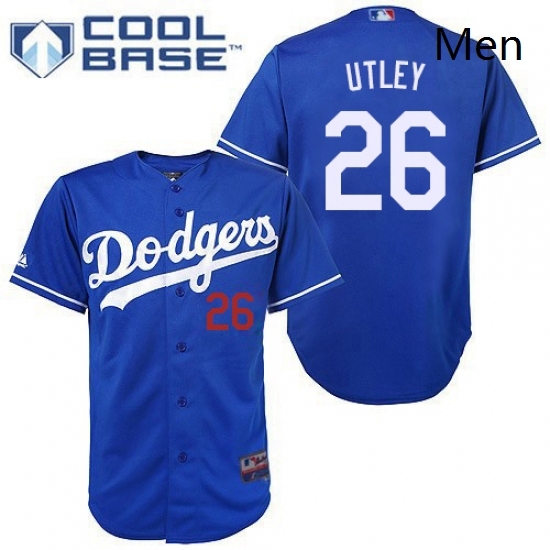 Mens Majestic Los Angeles Dodgers 26 Chase Utley Authentic Royal Blue Cool Base MLB Jersey Mens Majestic Los Angeles Dodgers 26 Chase Utley Authentic Royal Blue Cool Base MLB Jersey
