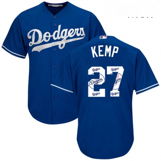 Mens Majestic Los Angeles Dodgers 27 Matt Kemp Authentic Royal Blue Team Logo Fashion Cool Base MLB Jersey Mens Majestic Los Angeles Dodgers 27 Matt Kemp Authentic Royal Blue Team Logo Fashion Cool Base MLB Jersey
