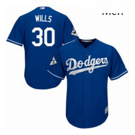 Mens Majestic Los Angeles Dodgers 30 Maury Wills Replica Royal Blue Alternate 2017 World Series Bound Cool Base MLB Jersey Mens Majestic Los Angeles Dodgers 30 Maury Wills Replica Royal Blue Alternate 2017 World Series Bound Cool Base MLB Jersey