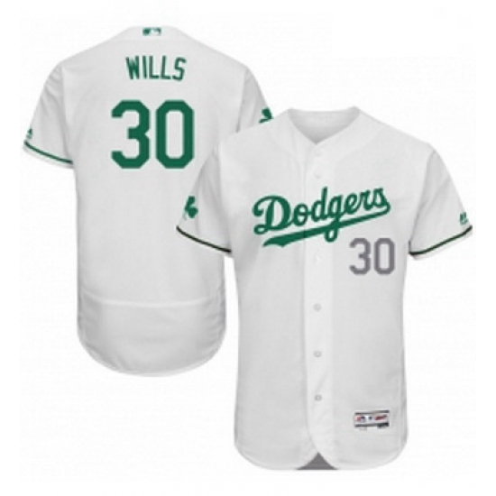 Mens Majestic Los Angeles Dodgers 30 Maury Wills White Celtic Flexbase Authentic Collection MLB Jersey Mens Majestic Los Angeles Dodgers 30 Maury Wills White Celtic Flexbase Authentic Collection MLB Jersey