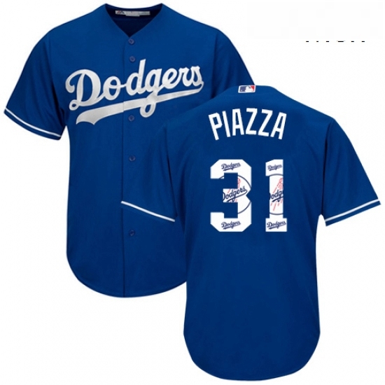 Mens Majestic Los Angeles Dodgers 31 Mike Piazza Authentic Royal Blue Team Logo Fashion Cool Base MLB Jersey Mens Majestic Los Angeles Dodgers 31 Mike Piazza Authentic Royal Blue Team Logo Fashion Cool Base MLB Jersey