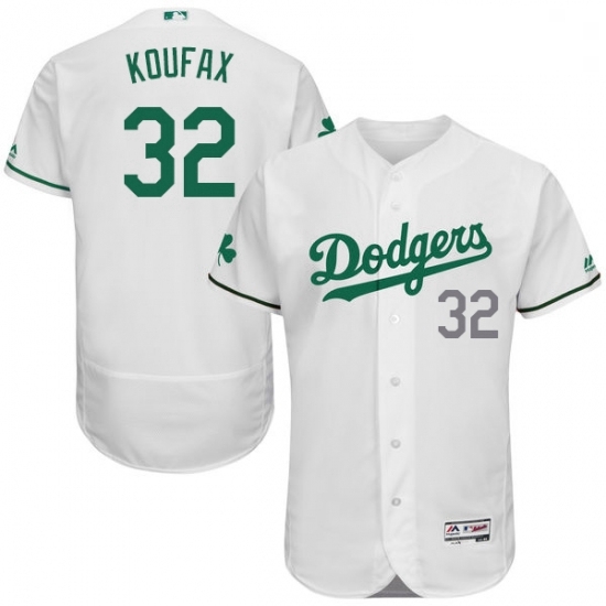 Mens Majestic Los Angeles Dodgers 32 Sandy Koufax White Celtic Flexbase Authentic Collection MLB Jersey Mens Majestic Los Angeles Dodgers 32 Sandy Koufax White Celtic Flexbase Authentic Collection MLB Jersey