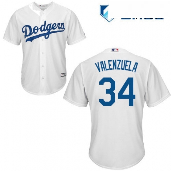Mens Majestic Los Angeles Dodgers 34 Fernando Valenzuela Replica White Home Cool Base MLB Jersey Mens Majestic Los Angeles Dodgers 34 Fernando Valenzuela Replica White Home Cool Base MLB Jersey