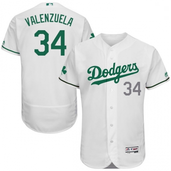 Mens Majestic Los Angeles Dodgers 34 Fernando Valenzuela White Celtic Flexbase Collection 2018 World Series Jersey Mens Majestic Los Angeles Dodgers 34 Fernando Valenzuela White Celtic Flexbase Collection 2018 World Series Jersey