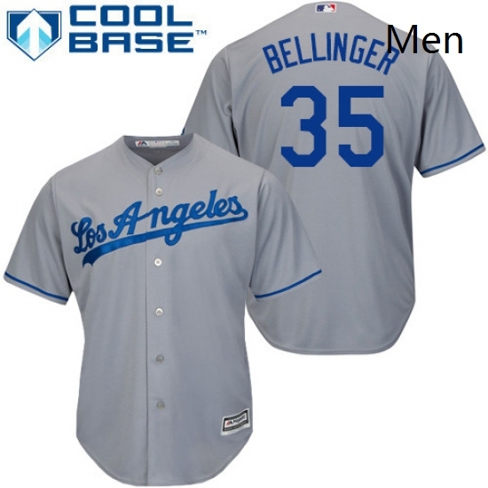 Mens Majestic Los Angeles Dodgers 35 Cody Bellinger Replica Grey Road Cool Base MLB Jersey Mens Majestic Los Angeles Dodgers 35 Cody Bellinger Replica Grey Road Cool Base MLB Jersey