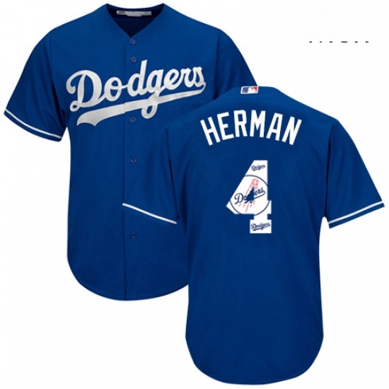Mens Majestic Los Angeles Dodgers 4 Babe Herman Authentic Royal Blue Team Logo Fashion Cool Base MLB Jersey Mens Majestic Los Angeles Dodgers 4 Babe Herman Authentic Royal Blue Team Logo Fashion Cool Base MLB Jersey