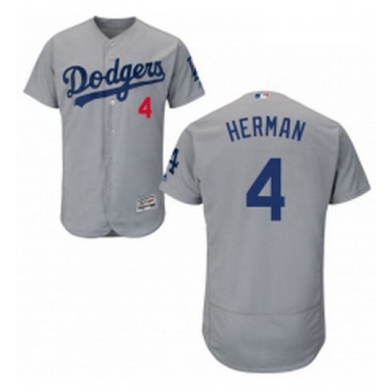 Mens Majestic Los Angeles Dodgers 4 Babe Herman Gray Alternate Road Flexbase Authentic Collection MLB Jersey Mens Majestic Los Angeles Dodgers 4 Babe Herman Gray Alternate Road Flexbase Authentic Collection MLB Jersey