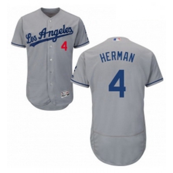 Mens Majestic Los Angeles Dodgers 4 Babe Herman Grey Flexbase Authentic Collection MLB Jersey Mens Majestic Los Angeles Dodgers 4 Babe Herman Grey Flexbase Authentic Collection MLB Jersey