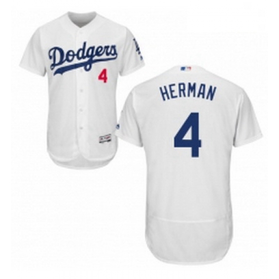 Mens Majestic Los Angeles Dodgers 4 Babe Herman White Home Flex Base Authentic Collection MLB Jersey Mens Majestic Los Angeles Dodgers 4 Babe Herman White Home Flex Base Authentic Collection MLB Jersey