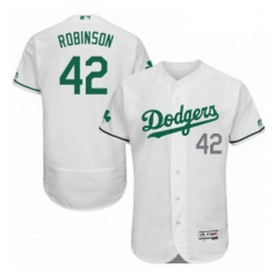 Mens Majestic Los Angeles Dodgers 42 Jackie Robinson White Celtic Flexbase Authentic Collection MLB Jersey Mens Majestic Los Angeles Dodgers 42 Jackie Robinson White Celtic Flexbase Authentic Collection MLB Jersey